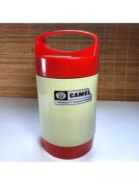 Vintage Camel Thermos • Glass Vacuum Filler • Hong Kong